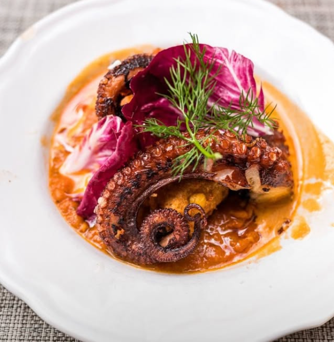 Poulpe grillé à la plancha